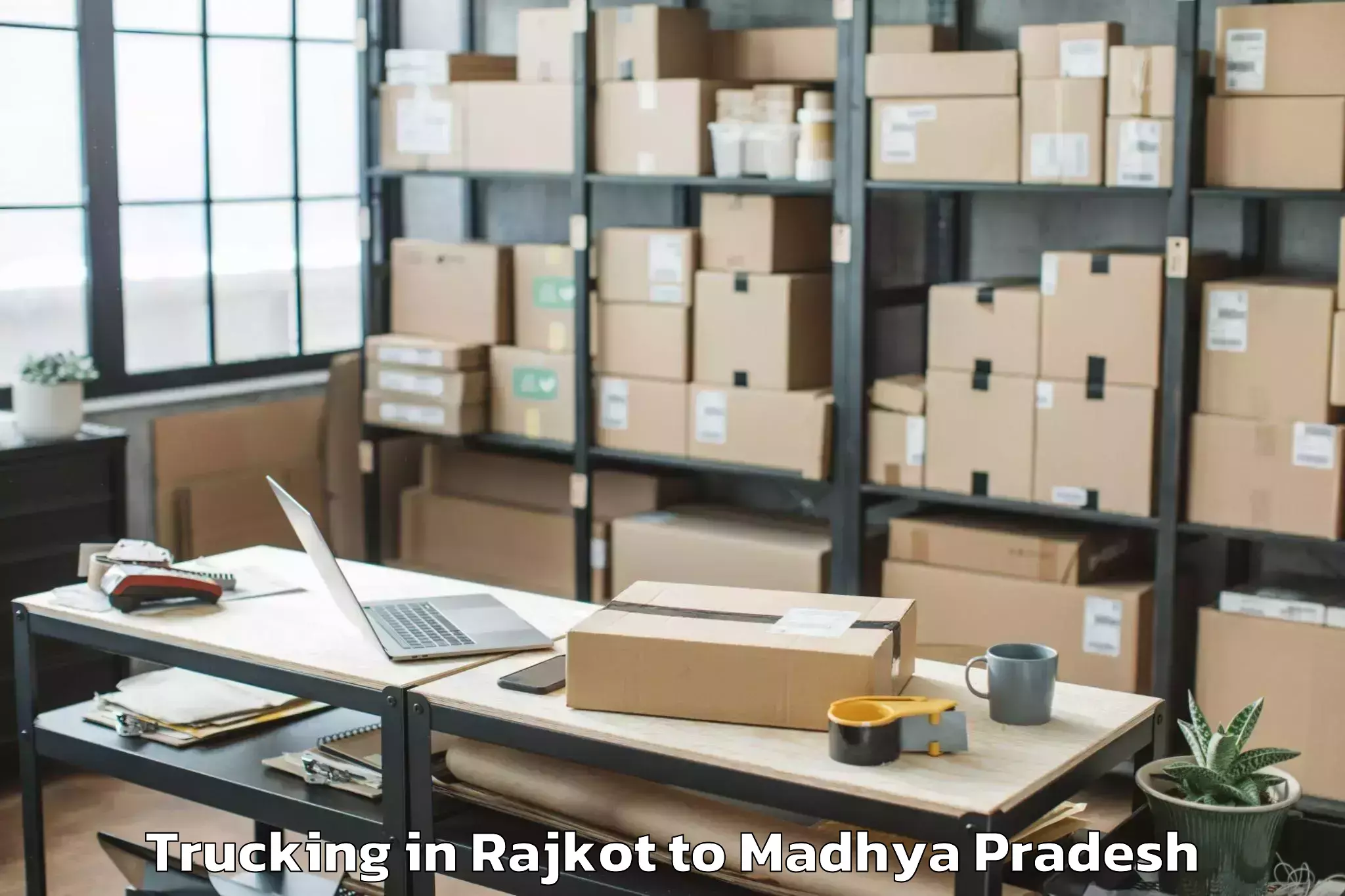 Leading Rajkot to Baldeogarh Trucking Provider